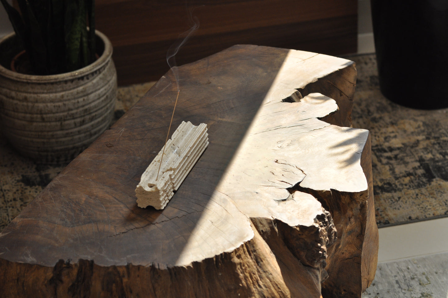 Travertine Incense Holder