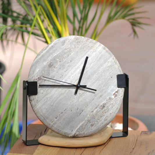 Travertine Clock