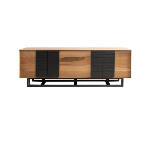 Black And Wood Console