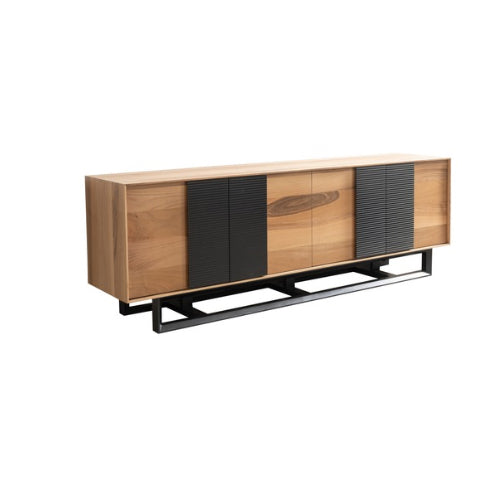 Black And Wood Console